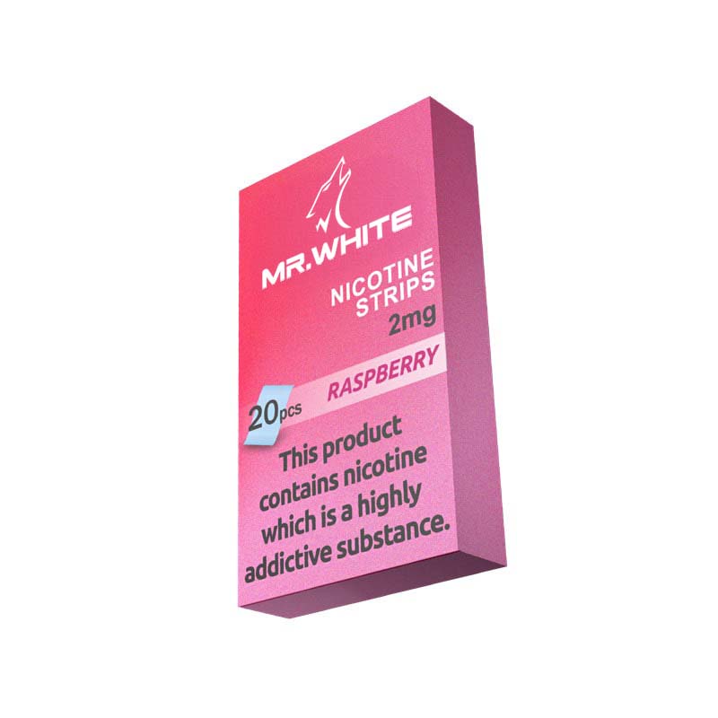 Mr. White 2mg Raspberry Nicotine Strips - Premier Nicotine Strips Manufacturer