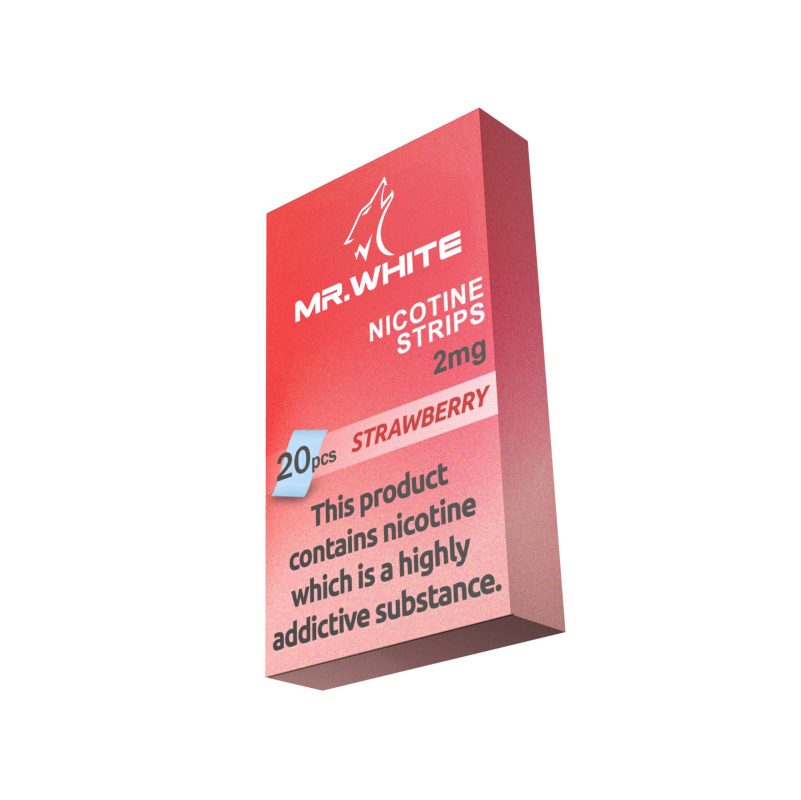 Mr. White 2mg Strawberry Nicotine Strips - Premier Nicotine Strips Manufacturer