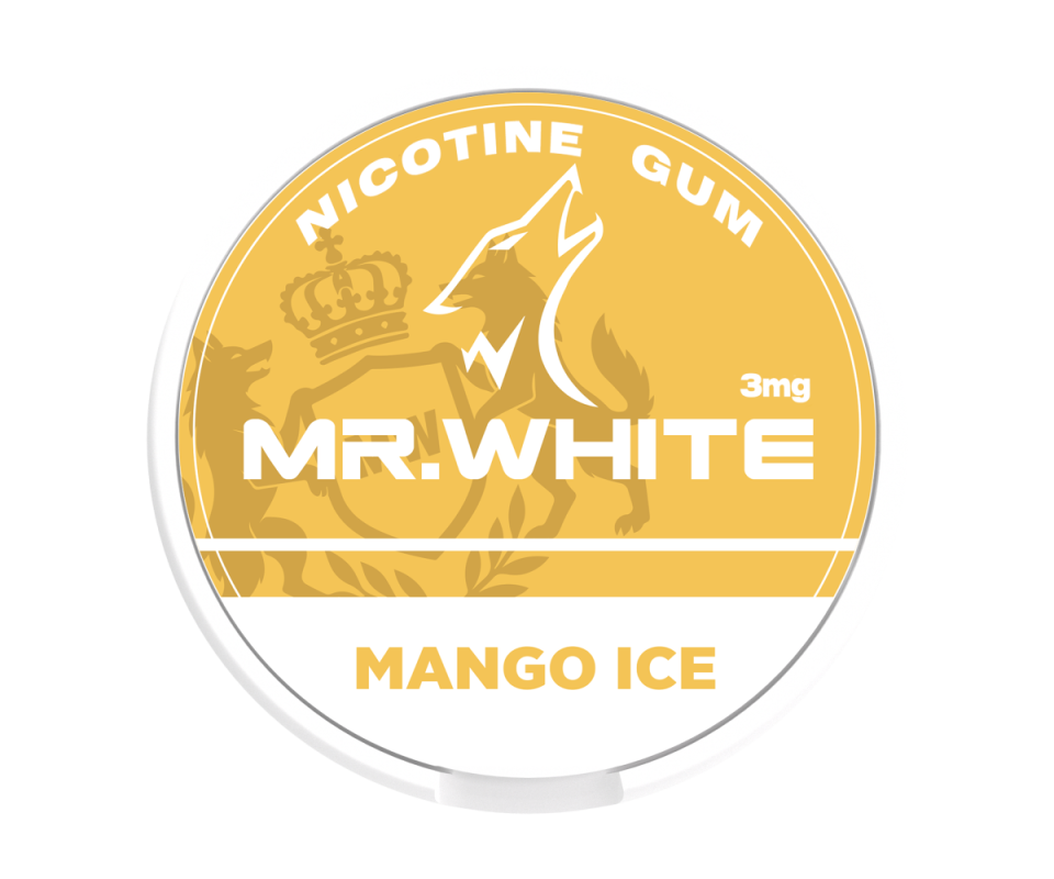 Mr. White 3mg Mango Ice Nicotine Gum - Premium Nicotine Gum Manufacturer